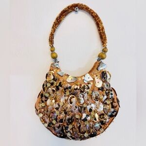 Vintage Embellished Moon Clutch